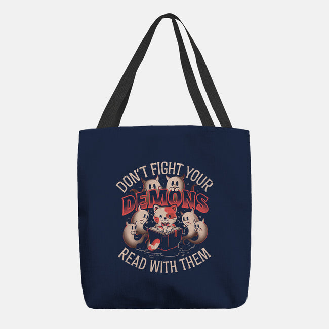 Read With Your Demons-None-Basic Tote-Bag-eduely