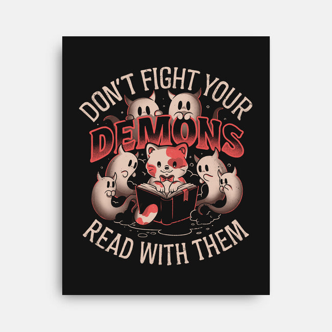 Read With Your Demons-None-Stretched-Canvas-eduely