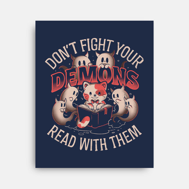 Read With Your Demons-None-Stretched-Canvas-eduely