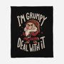 I’m Grumpy Deal With It-None-Fleece-Blanket-Arigatees