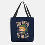 Too Tired To Hero-None-Basic Tote-Bag-Arigatees