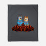 Doggy Twins-None-Fleece-Blanket-Raffiti