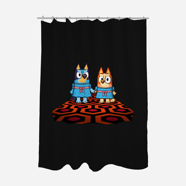 Doggy Twins-None-Polyester-Shower Curtain-Raffiti