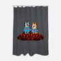 Doggy Twins-None-Polyester-Shower Curtain-Raffiti