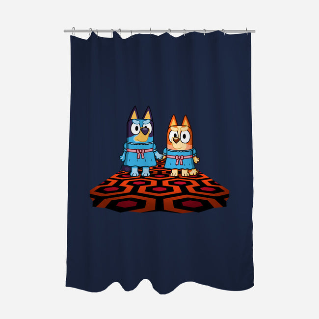 Doggy Twins-None-Polyester-Shower Curtain-Raffiti