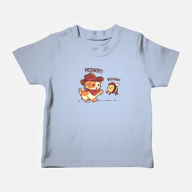 Meowdy And Beehaw-Baby-Basic-Tee-TechraNova