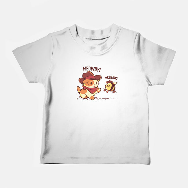 Meowdy And Beehaw-Baby-Basic-Tee-TechraNova