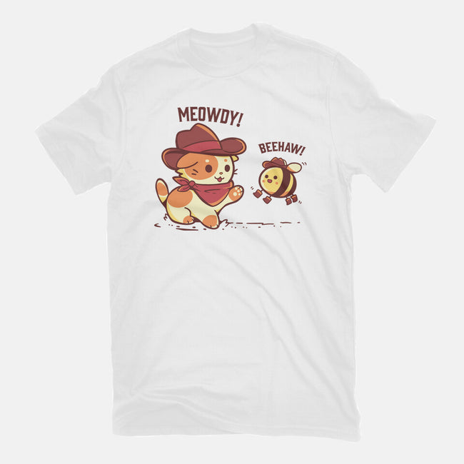 Meowdy And Beehaw-Youth-Basic-Tee-TechraNova