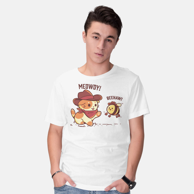 Meowdy And Beehaw-Mens-Basic-Tee-TechraNova