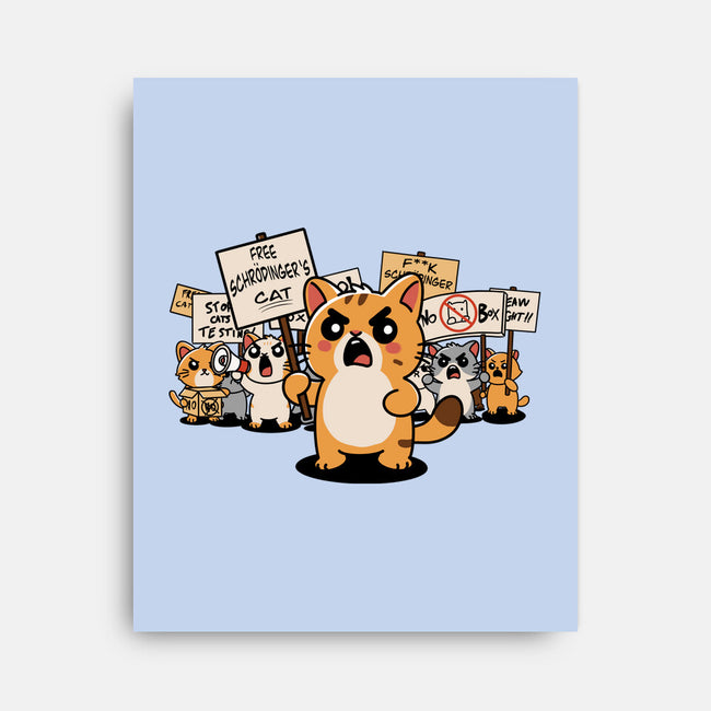 Cat Protest-None-Stretched-Canvas-fanfabio