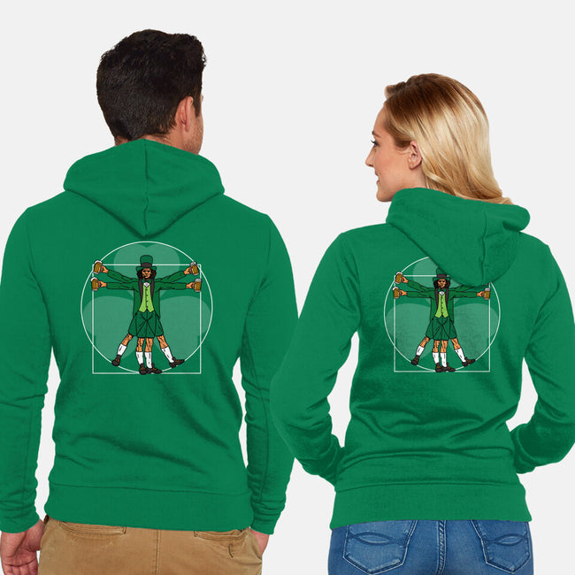 Vitruvian Irishman-Unisex-Zip-Up-Sweatshirt-Boggs Nicolas