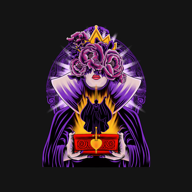 Dark Queen Flower Face-None-Drawstring-Bag-rmatix