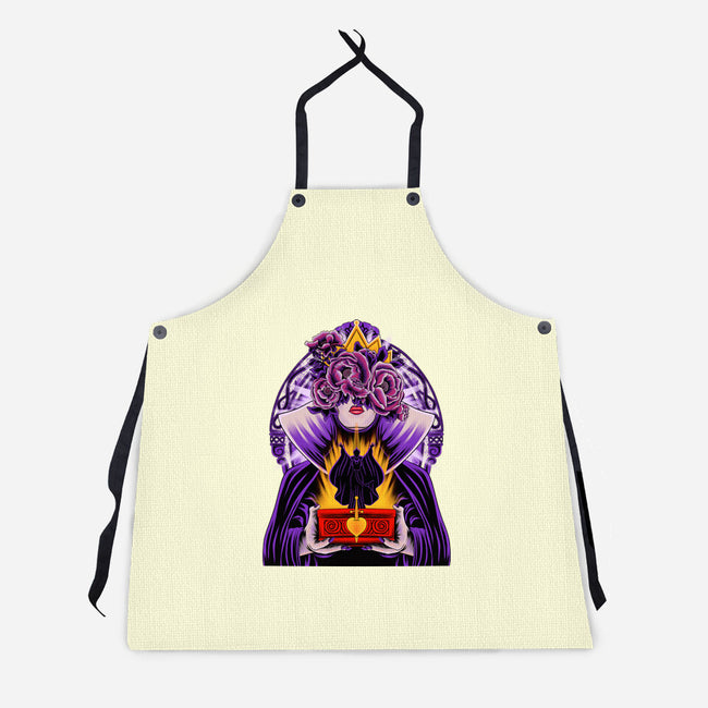 Dark Queen Flower Face-Unisex-Kitchen-Apron-rmatix