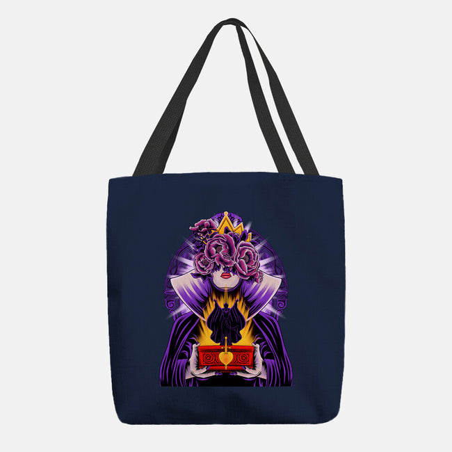 Dark Queen Flower Face-None-Basic Tote-Bag-rmatix