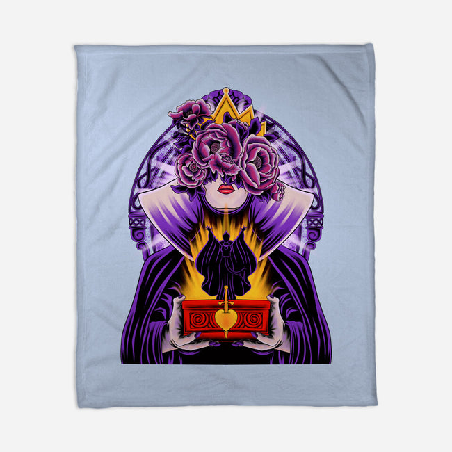 Dark Queen Flower Face-None-Fleece-Blanket-rmatix