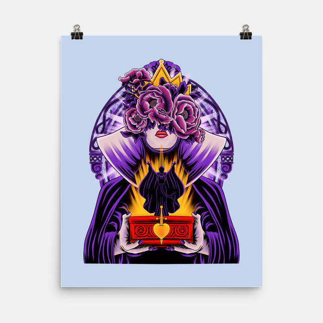 Dark Queen Flower Face-None-Matte-Poster-rmatix