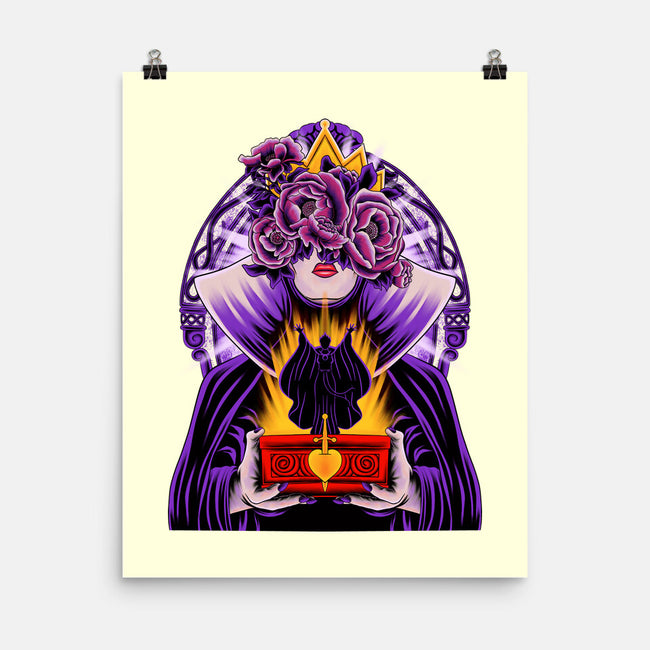 Dark Queen Flower Face-None-Matte-Poster-rmatix