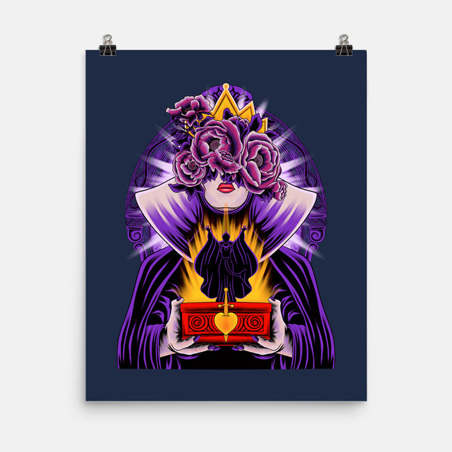 Dark Queen Flower Face-None-Matte-Poster-rmatix