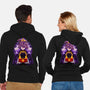 Dark Queen Flower Face-Unisex-Zip-Up-Sweatshirt-rmatix