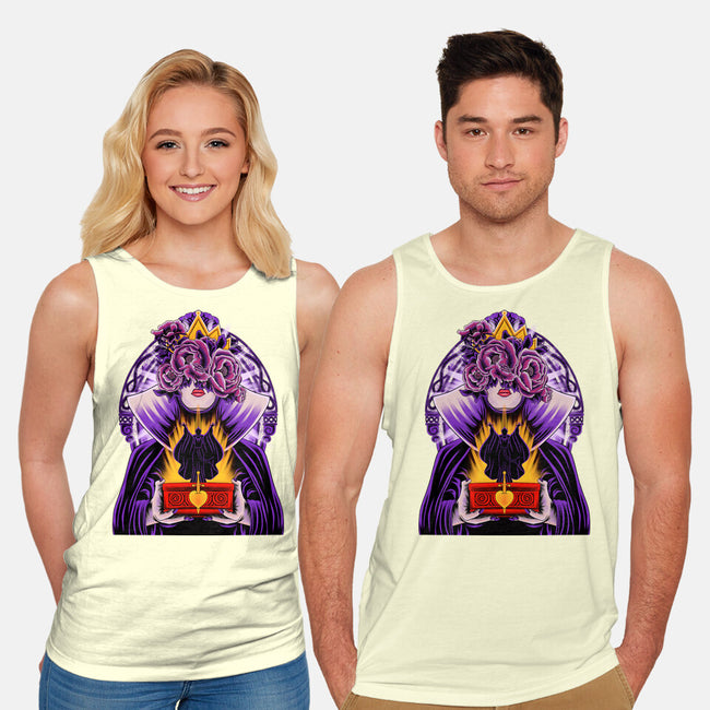 Dark Queen Flower Face-Unisex-Basic-Tank-rmatix