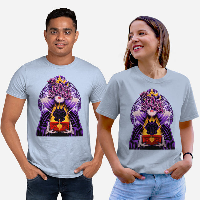 Dark Queen Flower Face-Unisex-Basic-Tee-rmatix