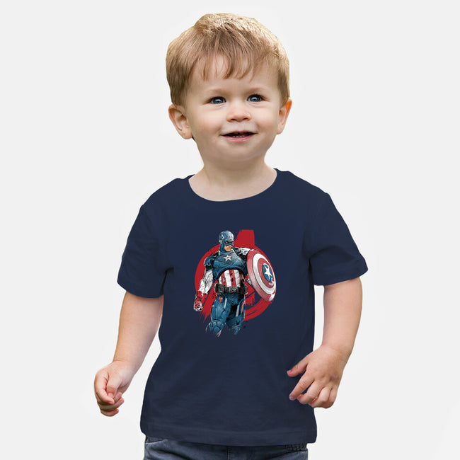 The First Avenger-Baby-Basic-Tee-DrMonekers