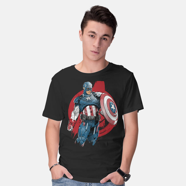 The First Avenger-Mens-Basic-Tee-DrMonekers