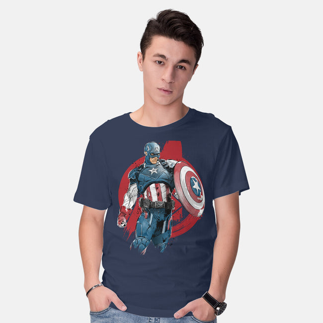 The First Avenger-Mens-Basic-Tee-DrMonekers