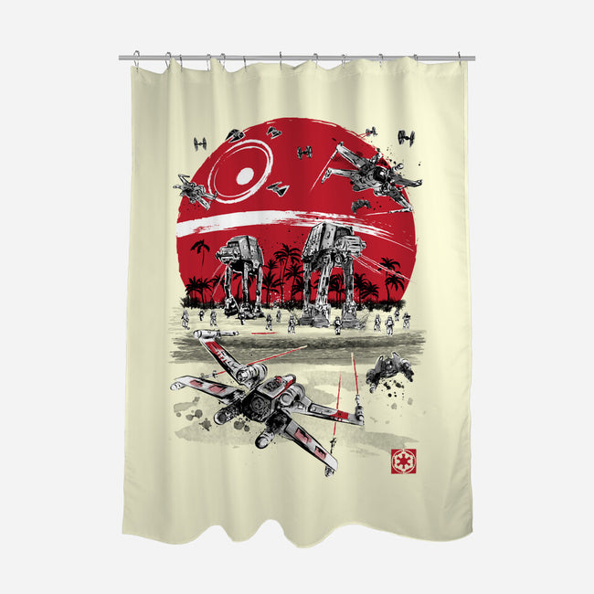 Battle On The Beach-None-Polyester-Shower Curtain-DrMonekers