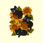 Sunflowers And Black Kitties-None-Polyester-Shower Curtain-ricolaa