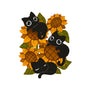 Sunflowers And Black Kitties-Youth-Pullover-Sweatshirt-ricolaa