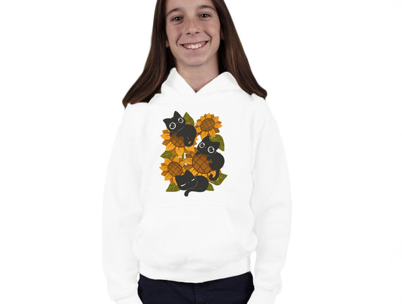 Sunflowers And Black Kitties