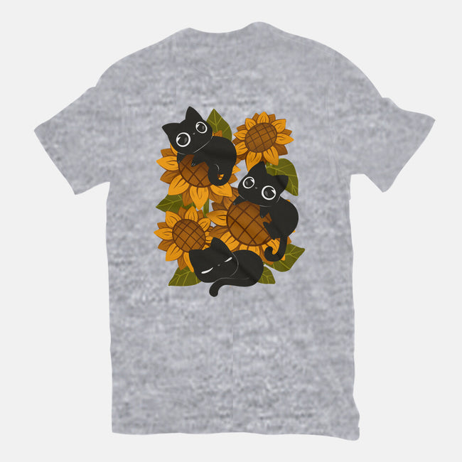 Sunflowers And Black Kitties-Youth-Basic-Tee-ricolaa