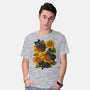 Sunflowers And Black Kitties-Mens-Basic-Tee-ricolaa