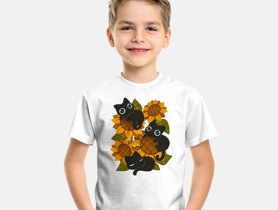 Sunflowers And Black Kitties