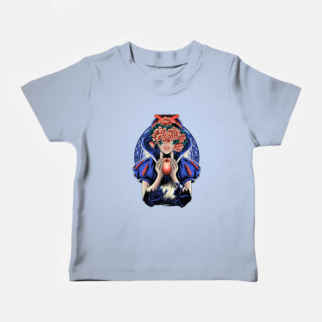 Snow Princess Flower Face-Baby-Basic-Tee-rmatix