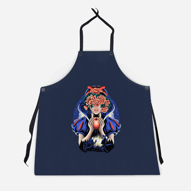 Snow Princess Flower Face-Unisex-Kitchen-Apron-rmatix