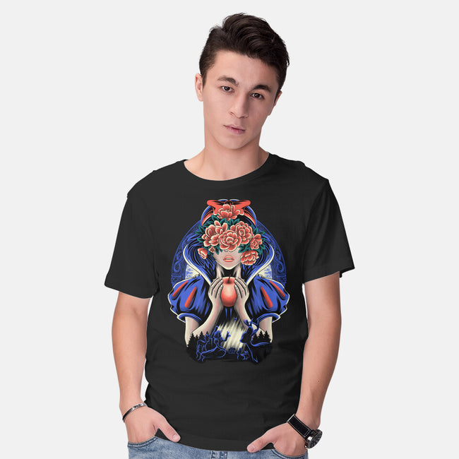 Snow Princess Flower Face-Mens-Basic-Tee-rmatix