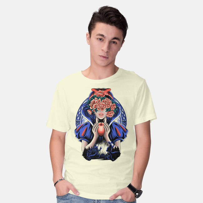 Snow Princess Flower Face-Mens-Basic-Tee-rmatix