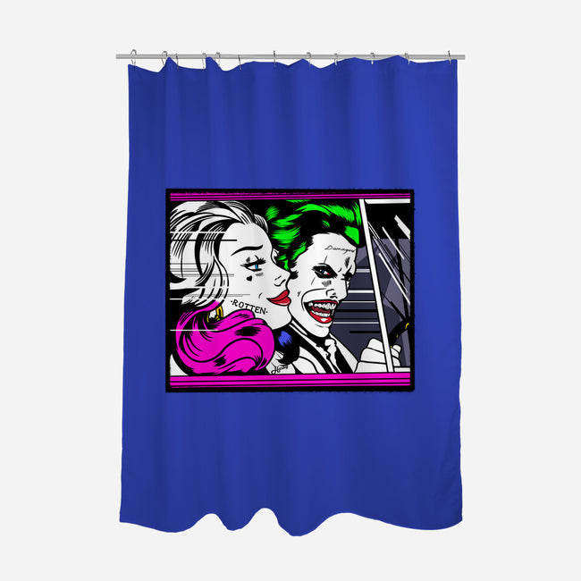 In the JokeCar-None-Polyester-Shower Curtain-demonigote