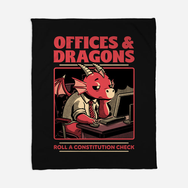 Dragon Office RPG-None-Fleece-Blanket-Studio Mootant