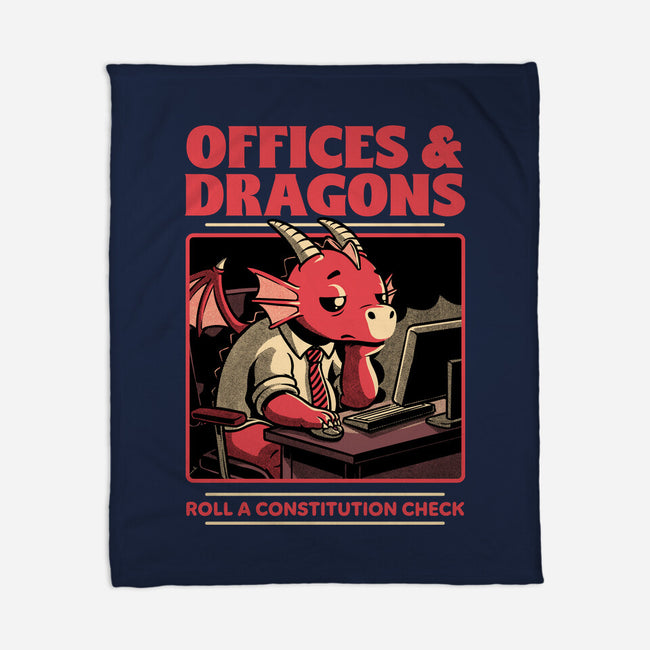 Dragon Office RPG-None-Fleece-Blanket-Studio Mootant