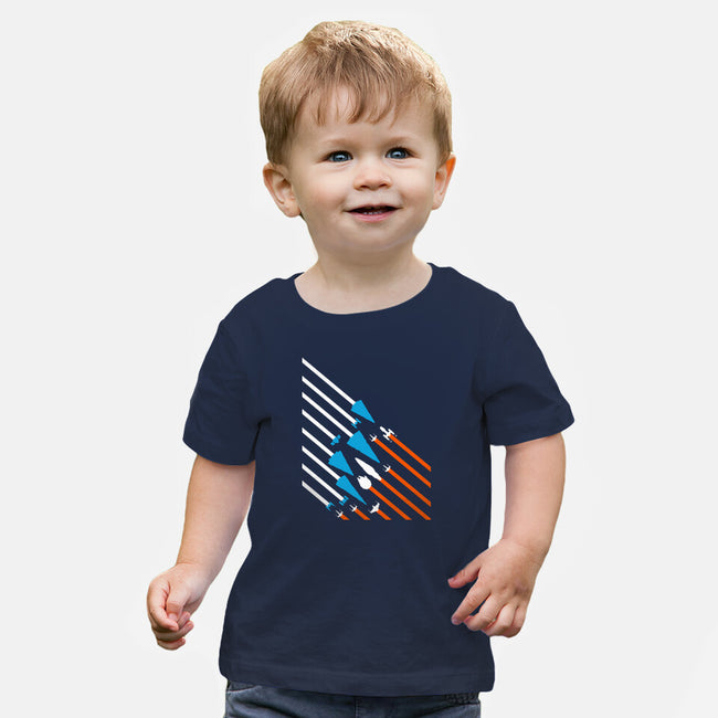 Starship Stripes-Baby-Basic-Tee-rocketman_art