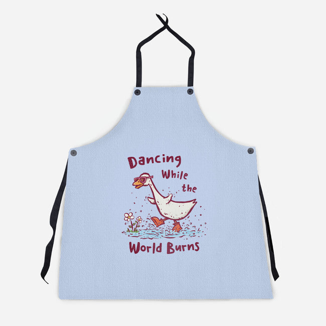 Dancing While The World Burns-Unisex-Kitchen-Apron-kg07