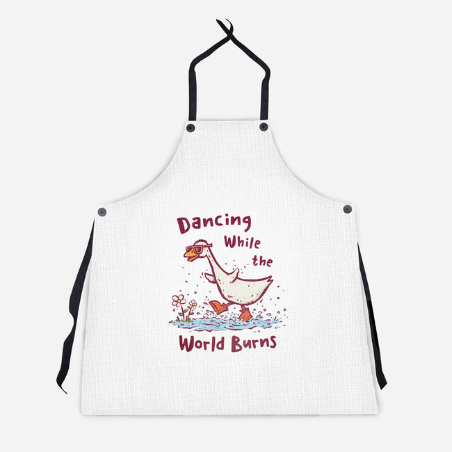Dancing While The World Burns-Unisex-Kitchen-Apron-kg07