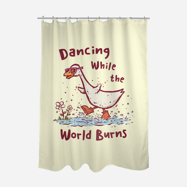 Dancing While The World Burns-None-Polyester-Shower Curtain-kg07