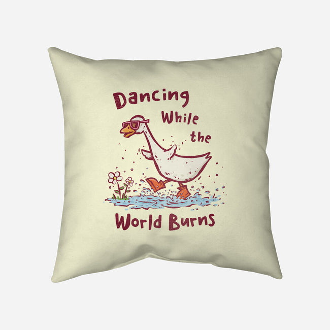 Dancing While The World Burns-None-Removable Cover w Insert-Throw Pillow-kg07
