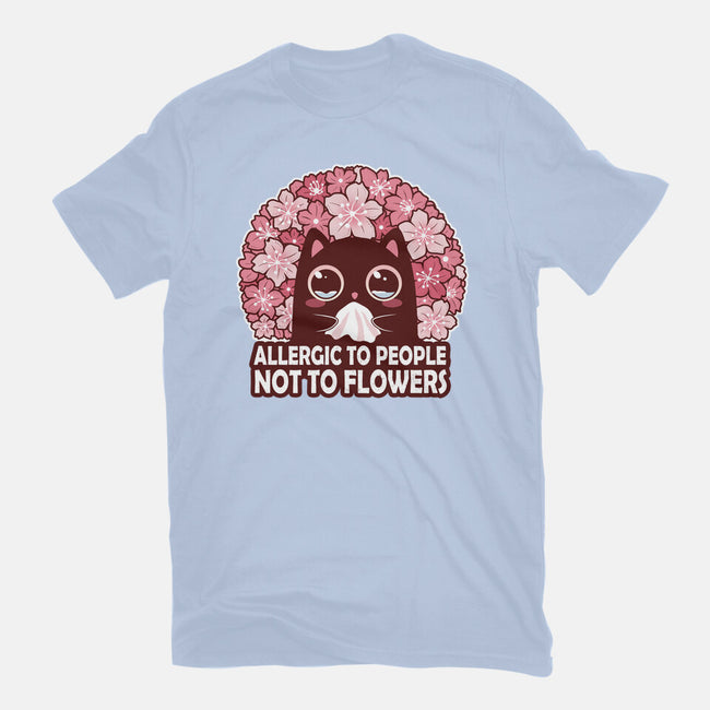Allergic To People Not To Flowers-Mens-Heavyweight-Tee-erion_designs