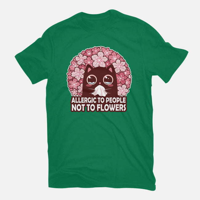 Allergic To People Not To Flowers-Mens-Heavyweight-Tee-erion_designs