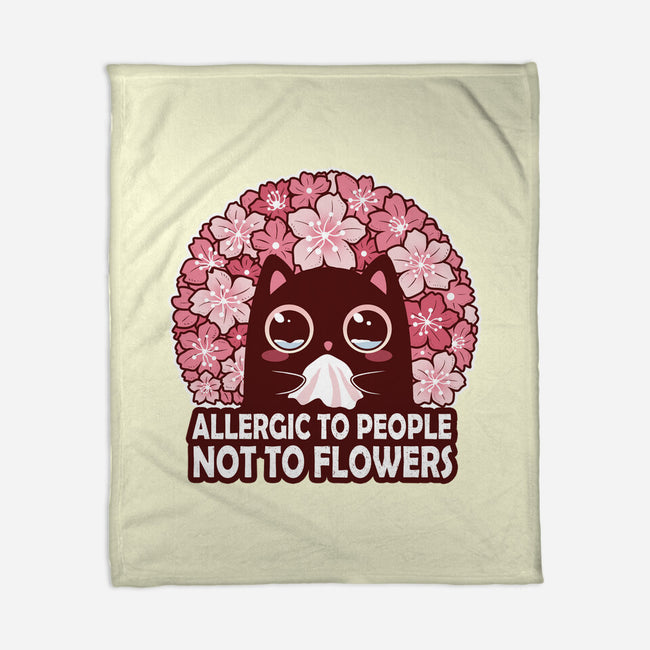 Allergic To People Not To Flowers-None-Fleece-Blanket-erion_designs